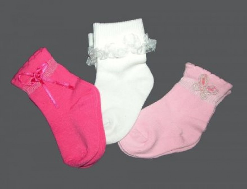 Бебешки луксозни чорапи - 3 чифта 1